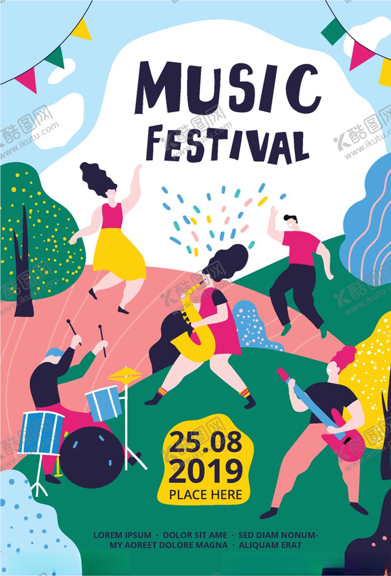 编号：96642109151622548758【酷图网】源文件下载-彩绘音乐传单