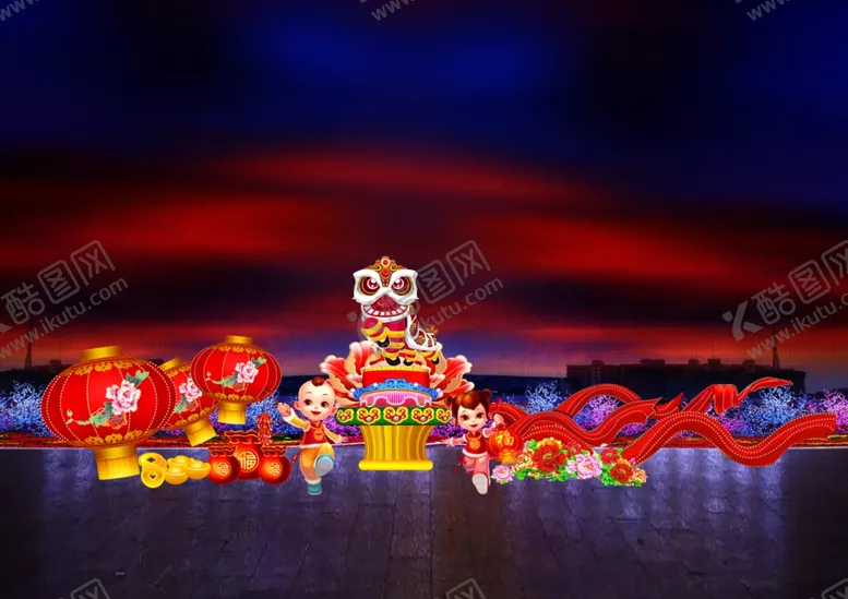 编号：74680402211843121137【酷图网】源文件下载-狮子舞动