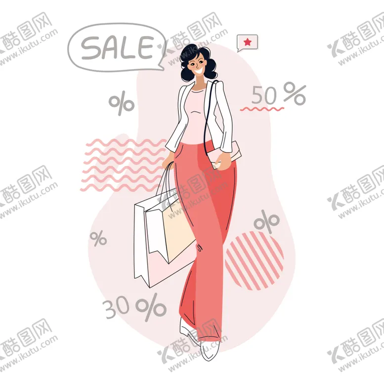 编号：97484912080750539160【酷图网】源文件下载-购物女子