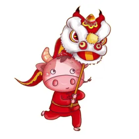 春节动漫牛形象