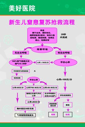新生儿窒息复苏流程图