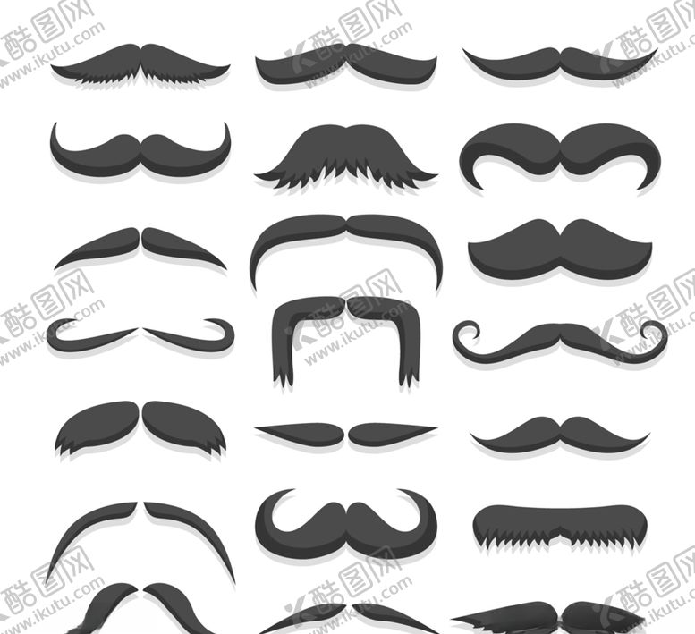 编号：72196509290604596796【酷图网】源文件下载-胡子矢量图
