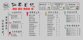 奶茶价目表