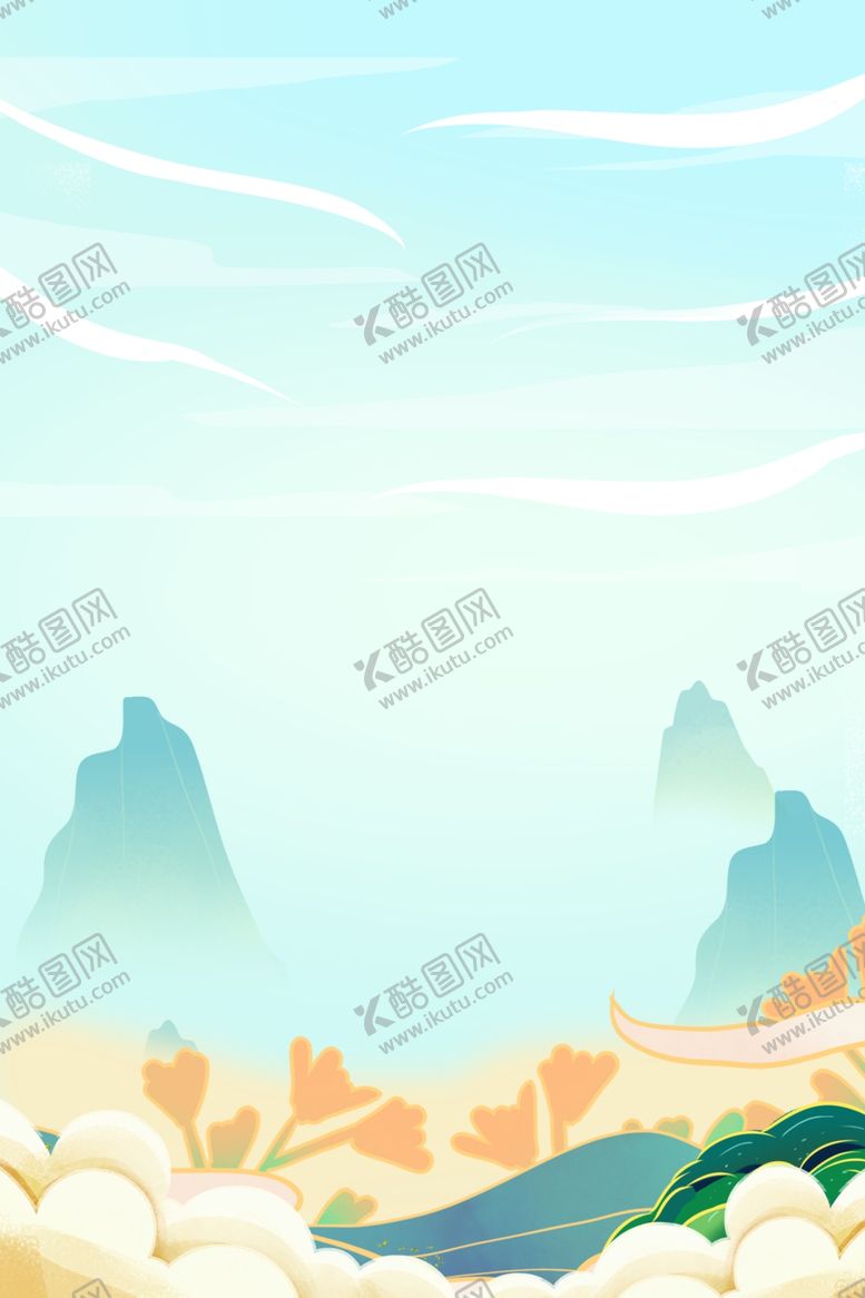 编号：65252911300804273077【酷图网】源文件下载-国潮插画背景