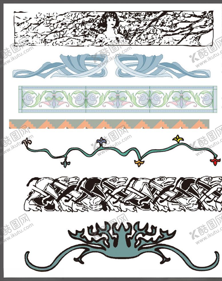 编号：35757710292342466988【酷图网】源文件下载-抽象花纹边框角花花边