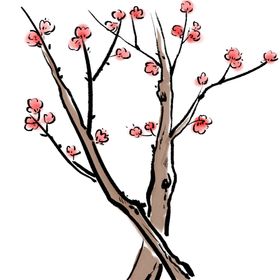 梅花树枝元素