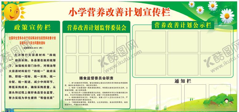 编号：99497609281112118134【酷图网】源文件下载-营养计划公示栏