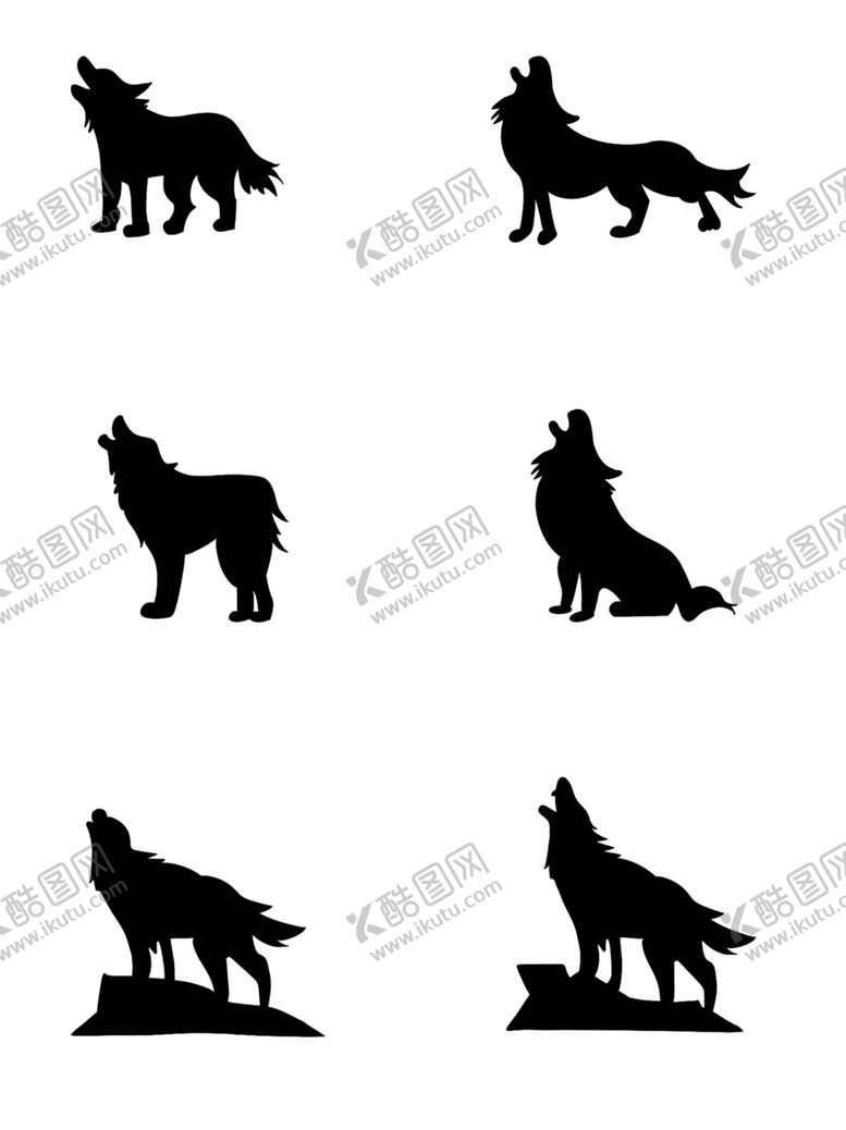 编号：30377706172244372061【酷图网】源文件下载-狼剪影