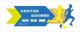 运动文化墙体育背景全民健身健身操场