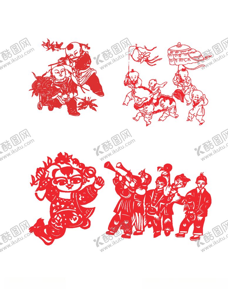 编号：29714210011726128680【酷图网】源文件下载-矢量剪纸娃娃矢量娃娃矢量