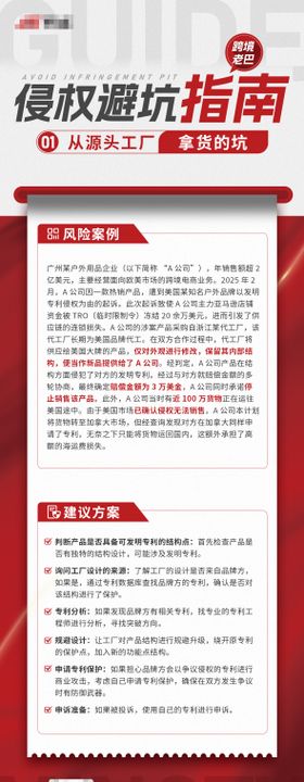 跨境避坑指南海报长图