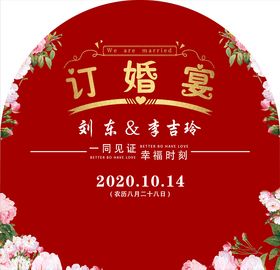 结婚展板kt板
