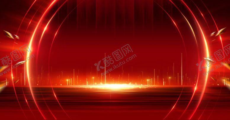 编号：56665107121123595912【酷图网】源文件下载-红色大气地产舞台晚会背景