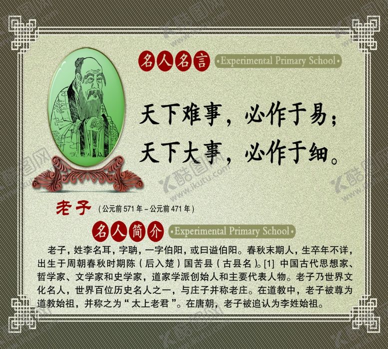 编号：54064105160404245086【酷图网】源文件下载-名人名言老子