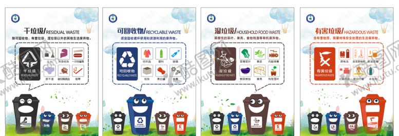 编号：32075409261625595361【酷图网】源文件下载-垃圾四分类A