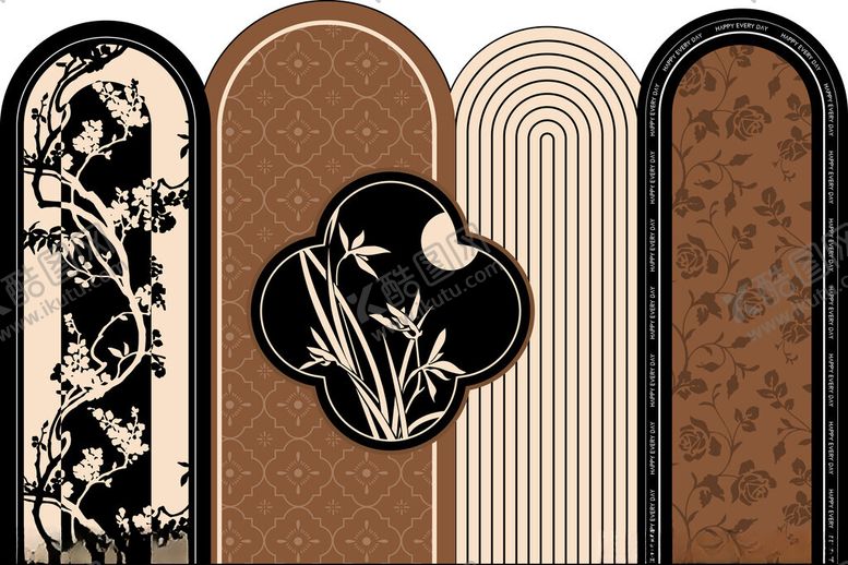 编号：93995310091918375604【酷图网】源文件下载-复古风图案装饰滑板设计