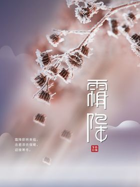 霜降地产摄影图海报