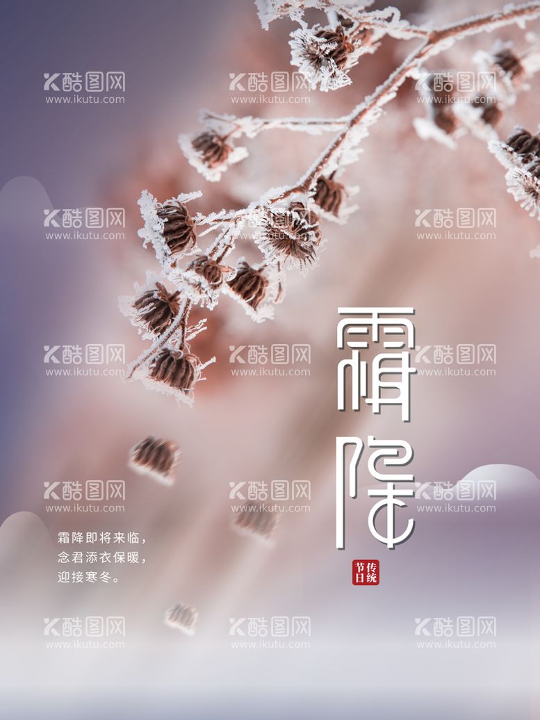 编号：86750209161227159283【酷图网】源文件下载-创意霜降节气摄影图海报