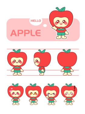 卡通形象三视图