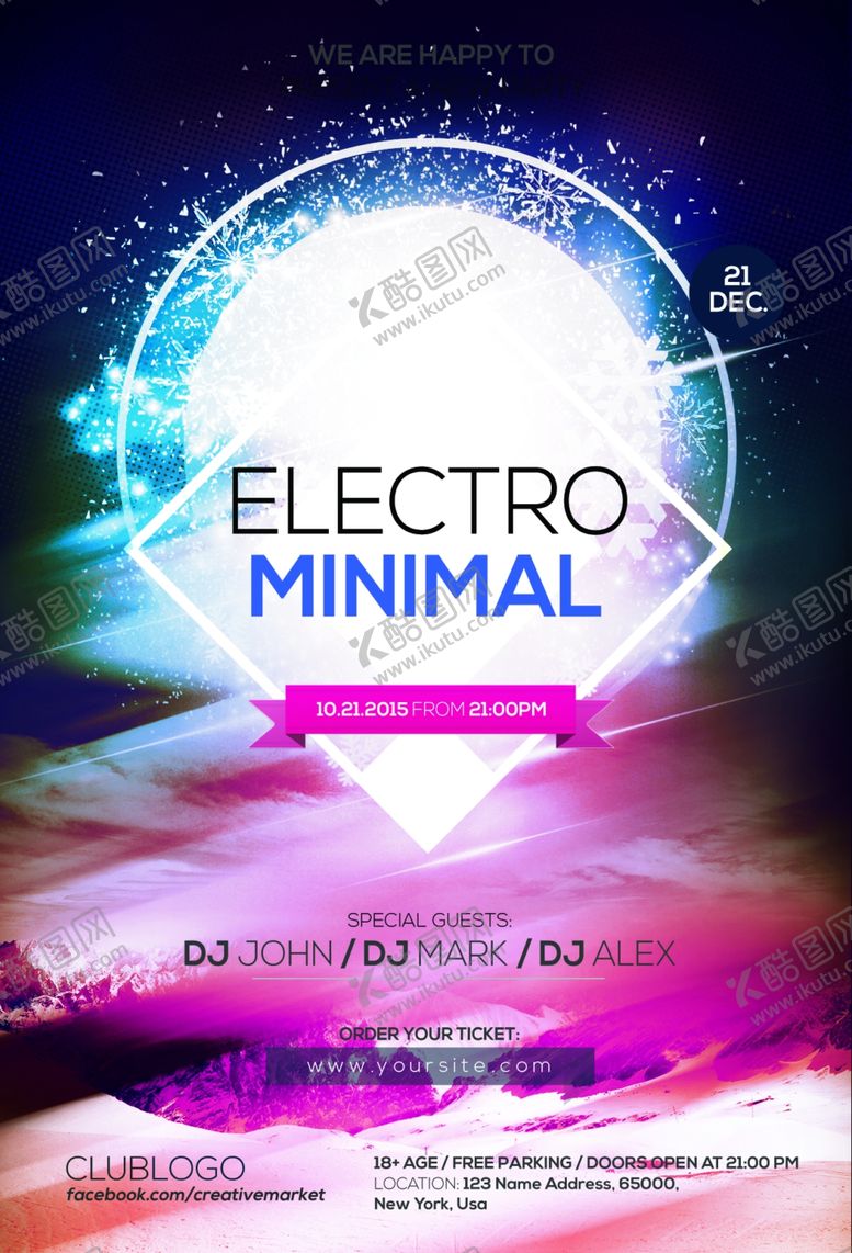 编号：72798209142227367112【酷图网】源文件下载-DJ海报音乐节创意前卫海报