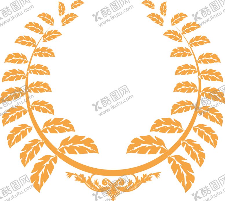 编号：91764206232109444567【酷图网】源文件下载-麦穗花纹装饰圆形边框海报素材