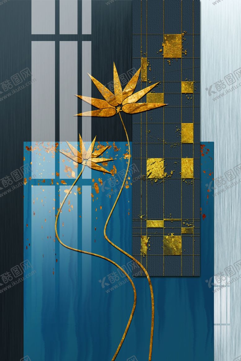 编号：58443810121047071594【酷图网】源文件下载-北欧风简约抽象艺术装饰画