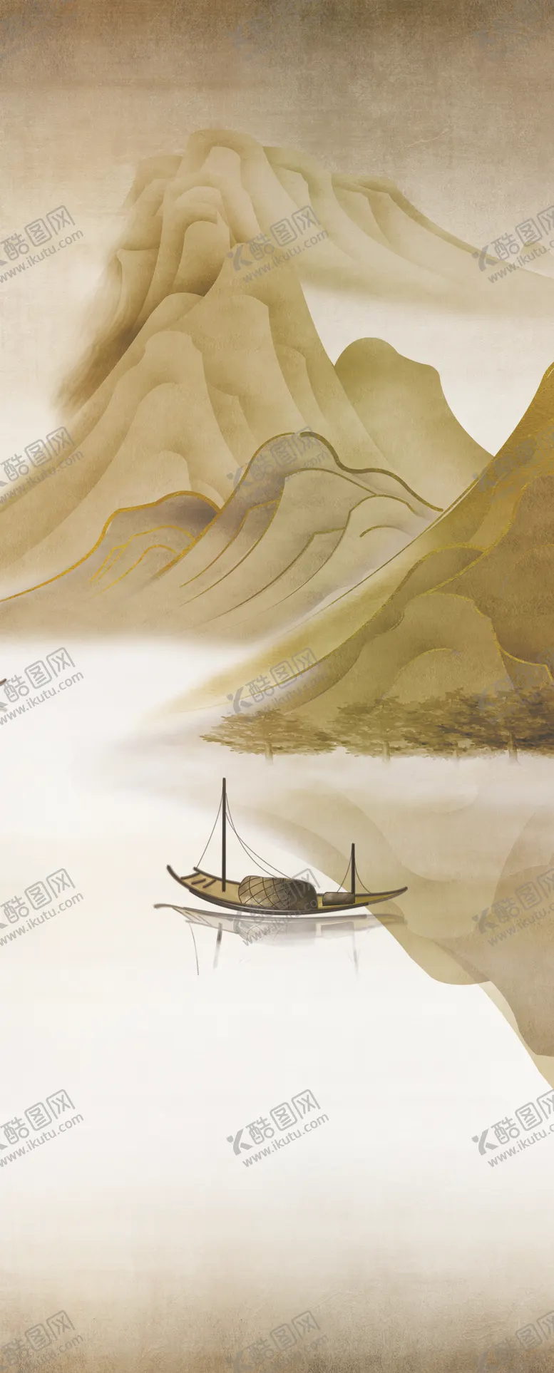 编号：47150807020239098944【酷图网】源文件下载-中式水墨玄关