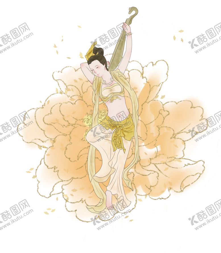 编号：41574709180809413972【酷图网】源文件下载-金色牡丹