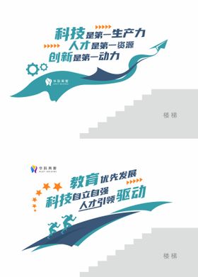 文化墙企业楼梯标语口号