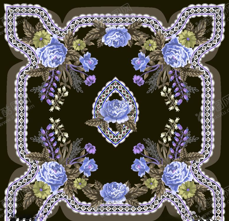 编号：78210509221753359564【酷图网】源文件下载-方巾印花