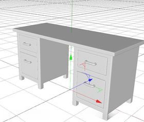 C4D模型fbxmax书桌