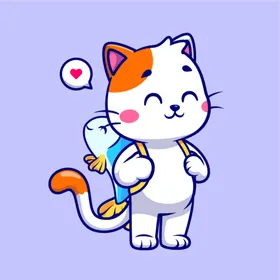 卡通猫咪手绘可爱