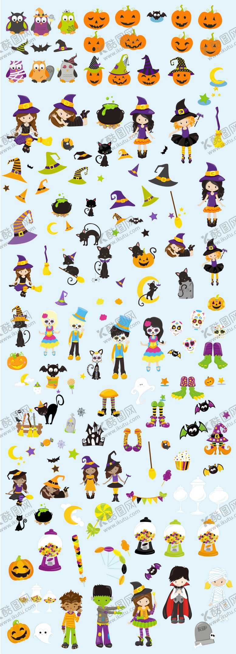 编号：75136110301100127496【酷图网】源文件下载-万圣节免抠帖纸