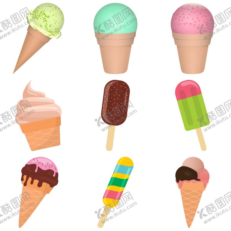 编号：46928109251455461804【酷图网】源文件下载-卡通冰淇淋