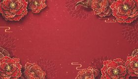 牛年新年喜庆红色富贵背景