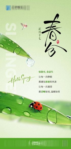 春日春分节气海报