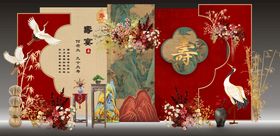 寿宴仪式背景墙