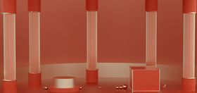 红色c4d电商海报