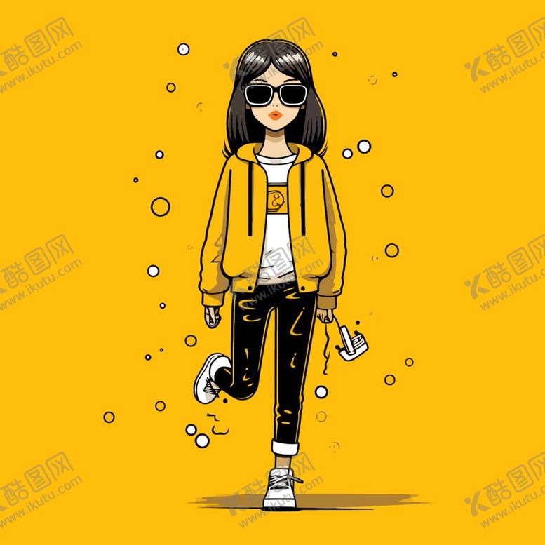 编号：98111112020157046722【酷图网】源文件下载-黄色服装动漫人物