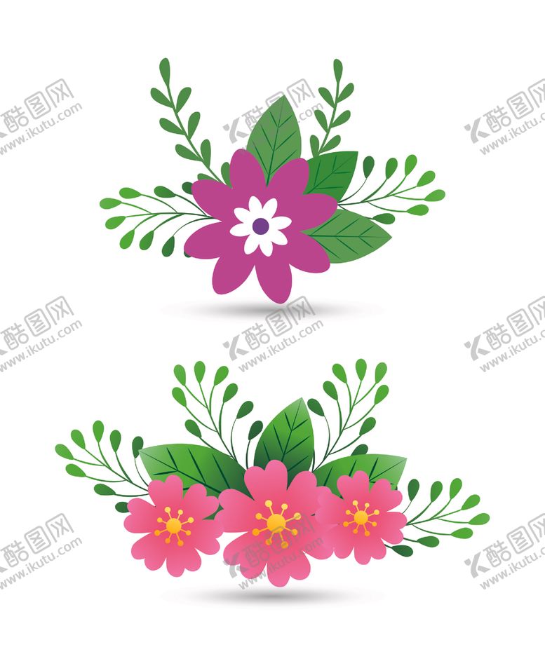 编号：91098404070821546882【酷图网】源文件下载-矢量手绘花朵