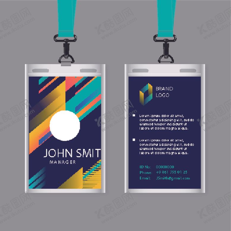 编号：42600209191404328848【酷图网】源文件下载-工作证工牌吊牌图片