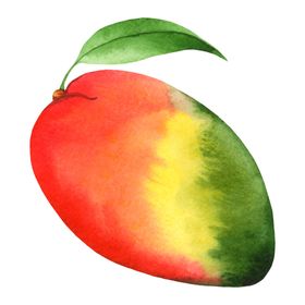 水彩创意插画水果蔬菜