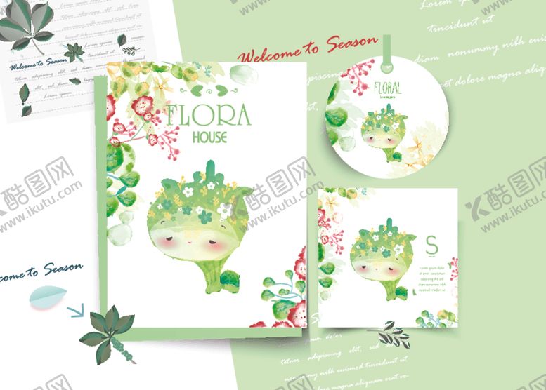 编号：37224009161425069014【酷图网】源文件下载-水彩动物卡片