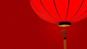 吊福字红灯笼