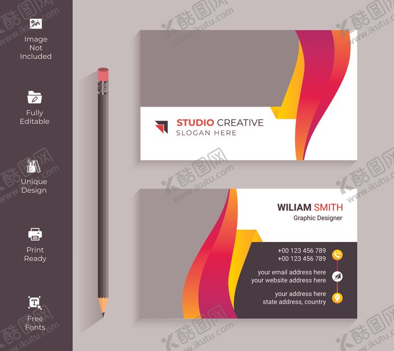 编号：94749310031826422258【酷图网】源文件下载-个性名片