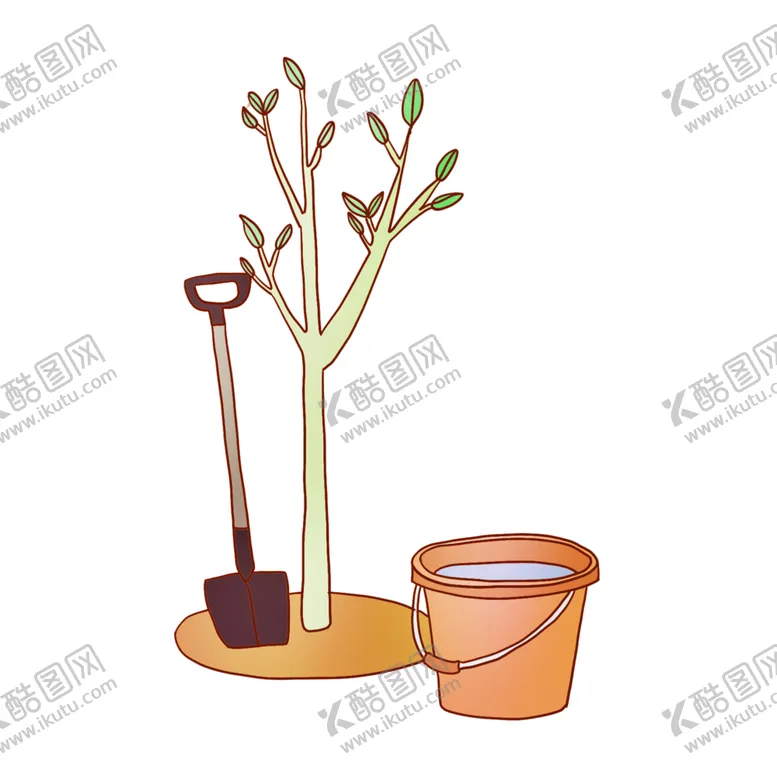 编号：54243702101216595159【酷图网】源文件下载-手绘植树节栽树