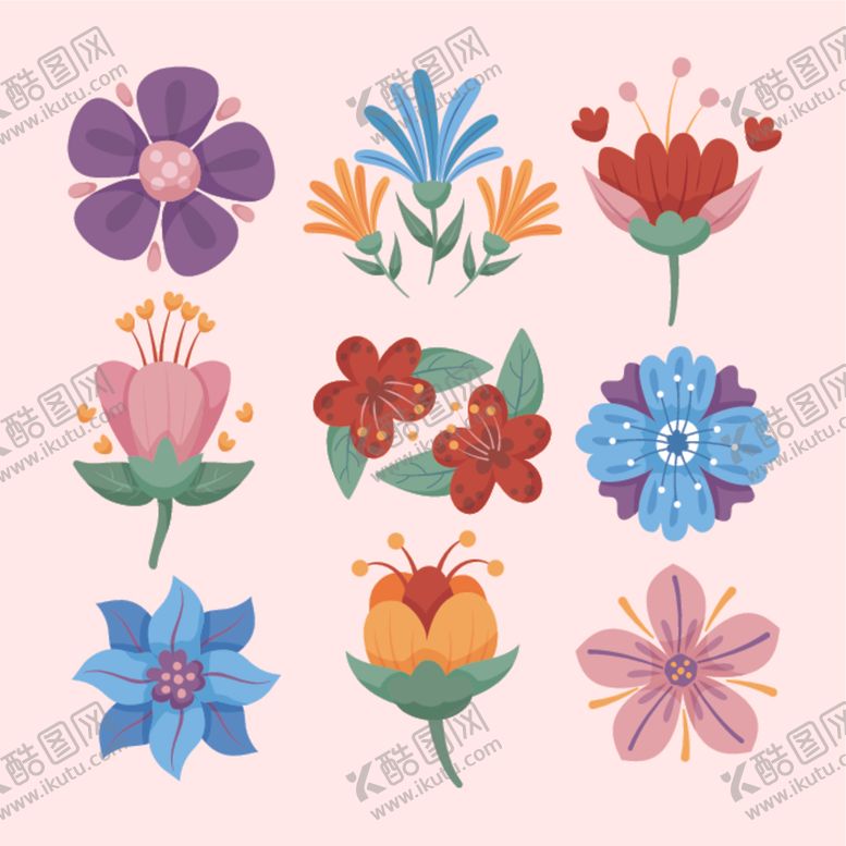 编号：81128509250124357538【酷图网】源文件下载-手绘鲜花