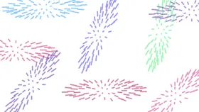 线条TIFF分层设计扎染叶子