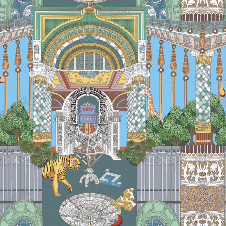 编号：72486510120331001769【酷图网】源文件下载-梦幻宫殿景观