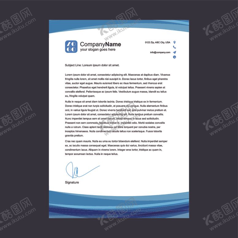 编号：44919506250738342628【酷图网】源文件下载-制度牌商务信纸宣传单